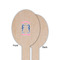 Sea Horses Wooden Food Pick - Oval - Single Sided - Front & Back