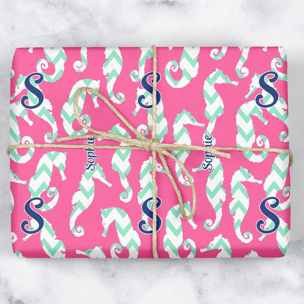 Custom Sea Horses Wrapping Paper (Personalized)