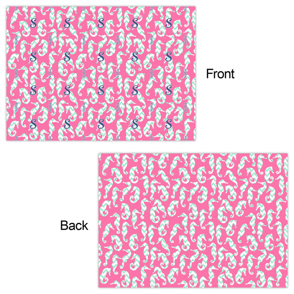 Sea Horses Wrapping Paper Sheet - Double Sided - Front & Back