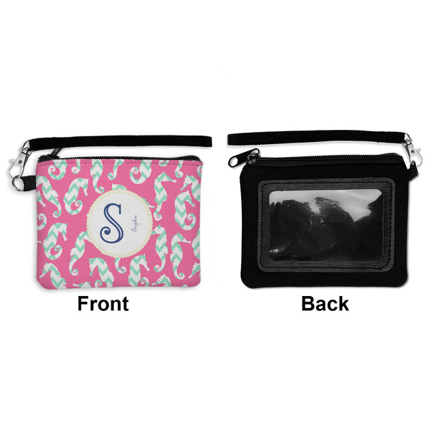 Sea Horses Wristlet ID Cases - Front & Back