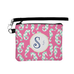 Sea Horses Wristlet ID Case w/ Name and Initial