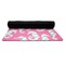 Sea Horses Yoga Mat Rolled up Black Rubber Backing