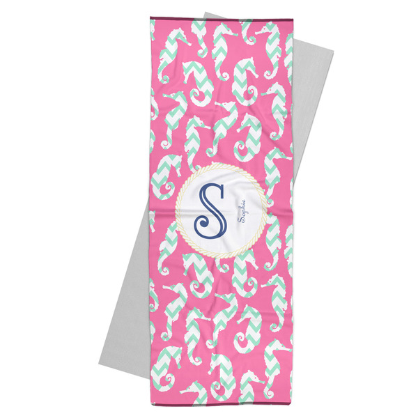 Custom Sea Horses Yoga Mat Towel (Personalized)