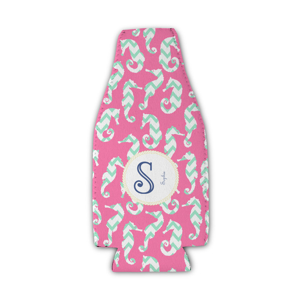 Custom Sea Horses Zipper Bottle Cooler (Personalized)