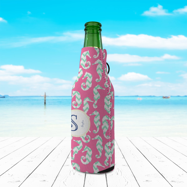 Sea Horses Zipper Bottle Cooler - LIFESTYLE