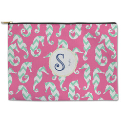 Sea Horses Zipper Pouch - Large - 12.5"x8.5" (Personalized)