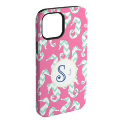 Sea Horses iPhone Case - Rubber Lined - iPhone 15 Plus (Personalized)