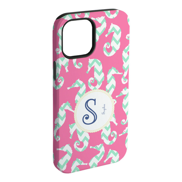 Custom Sea Horses iPhone Case - Rubber Lined - iPhone 15 Pro Max (Personalized)