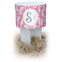 Sea Horses White Beach Spiker Drink Holder (Personalized)
