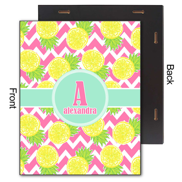 Pineapples 11x14 Wood Print - Front & Back View