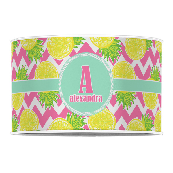 Pineapples 12" Drum Lampshade - FRONT (Poly Film)