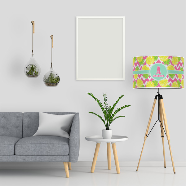 Pineapples 12" Drum Lampshade - LIFESTYLE