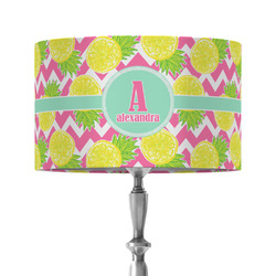 Pineapples 12" Drum Lamp Shade - Fabric (Personalized)