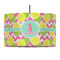 Pineapples 12" Drum Pendant Lamp - Fabric (Personalized)