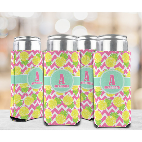 Pineapples 12oz Tall Can Sleeve - Set of 4 - LIFESTYLE