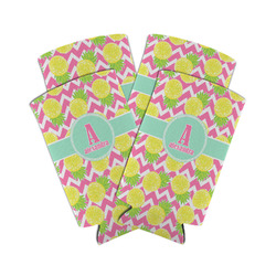 Pineapples Can Cooler (tall 12 oz) - Set of 4 (Personalized)