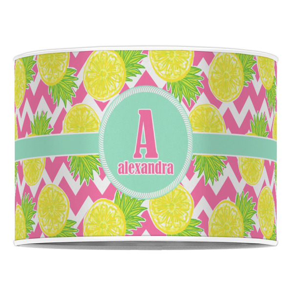Pineapples 16" Drum Lampshade - FRONT (Poly Film)