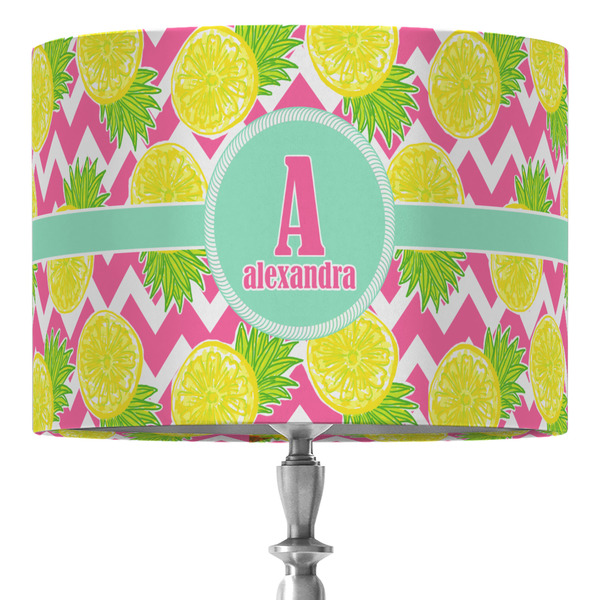 Custom Pineapples 16" Drum Lamp Shade - Fabric (Personalized)
