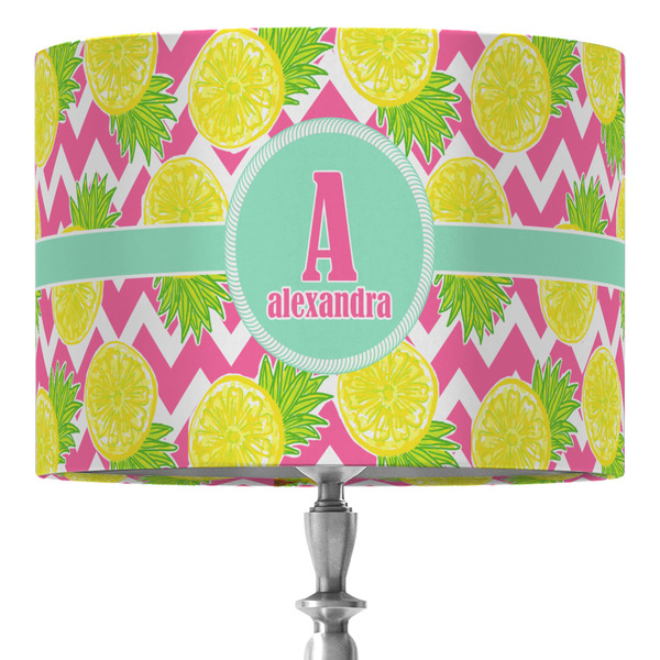 Custom Pineapples 16" Drum Lamp Shade - Fabric (Personalized)