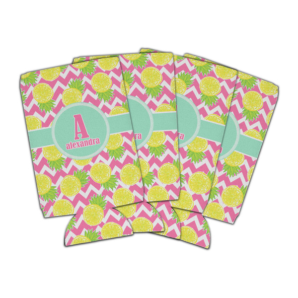 Custom Pineapples Can Cooler (16 oz) - Set of 4 (Personalized)