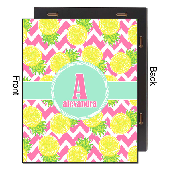 Pineapples 16x20 Wood Print - Front & Back View