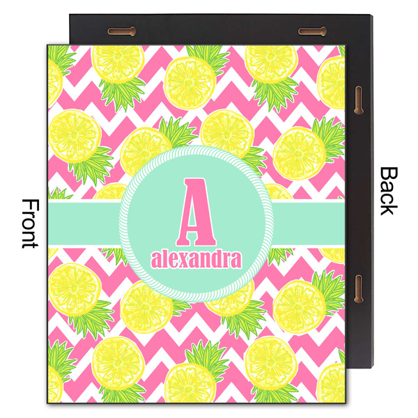 Pineapples 20x24 Wood Print - Front & Back View