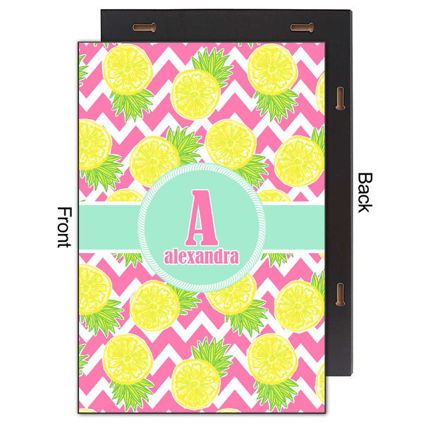 Pineapples 20x30 Wood Print - Front & Back View