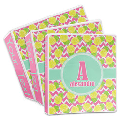 Pineapples 3-Ring Binder (Personalized)