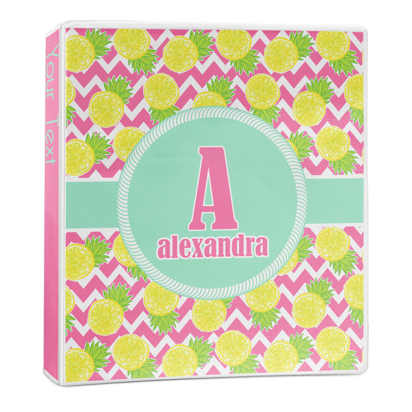 Custom Pineapples 3-Ring Binder - 1 inch (Personalized)