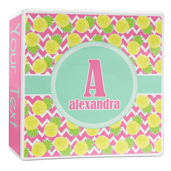 Custom Pineapples 3-Ring Binder - 2 inch (Personalized)
