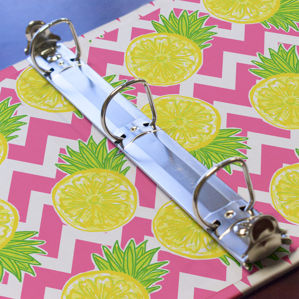 Pineapples 3 Ring Binders - Full Wrap - 1" - DETAIL