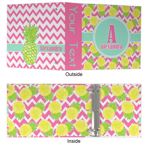 Pineapples 3 Ring Binders - Full Wrap - 3" - APPROVAL