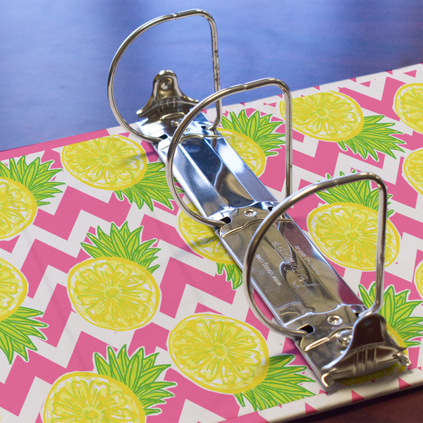 Pineapples 3 Ring Binders - Full Wrap - 3" - DETAIL
