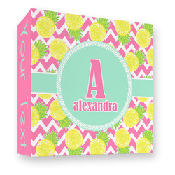 Pineapples 3 Ring Binder - Full Wrap - 3" (Personalized)