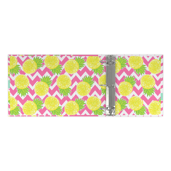 Pineapples 3 Ring Binders - Full Wrap - 3" - OPEN INSIDE
