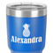 Pineapples 30 oz Stainless Steel Ringneck Tumbler - Blue - Close Up