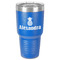 Pineapples 30 oz Stainless Steel Ringneck Tumbler - Blue - Front