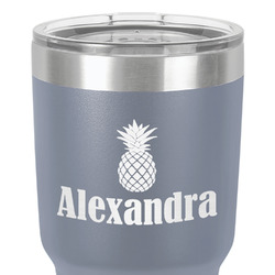 Pineapples 30 oz Stainless Steel Tumbler - Grey - Double-Sided (Personalized)