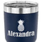 Pineapples 30 oz Stainless Steel Ringneck Tumbler - Navy - CLOSE UP