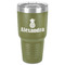 Pineapples 30 oz Stainless Steel Ringneck Tumbler - Olive - Front