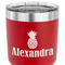 Pineapples 30 oz Stainless Steel Ringneck Tumbler - Red - CLOSE UP