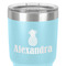 Pineapples 30 oz Stainless Steel Ringneck Tumbler - Teal - Close Up