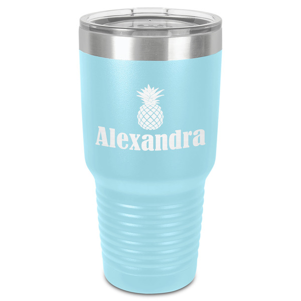 Custom Pineapples 30 oz Stainless Steel Tumbler - Teal - Single-Sided (Personalized)