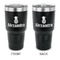 Pineapples 30 oz Stainless Steel Ringneck Tumblers - Black - Double Sided - APPROVAL