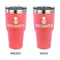 Pineapples 30 oz Stainless Steel Ringneck Tumblers - Coral - Double Sided - APPROVAL