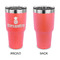 Pineapples 30 oz Stainless Steel Ringneck Tumblers - Coral - Single Sided - APPROVAL