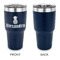 Pineapples 30 oz Stainless Steel Ringneck Tumblers - Navy - Single Sided - APPROVAL