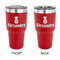 Pineapples 30 oz Stainless Steel Ringneck Tumblers - Red - Double Sided - APPROVAL