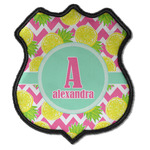 Pineapples Iron On Shield Patch C w/ Name and Initial