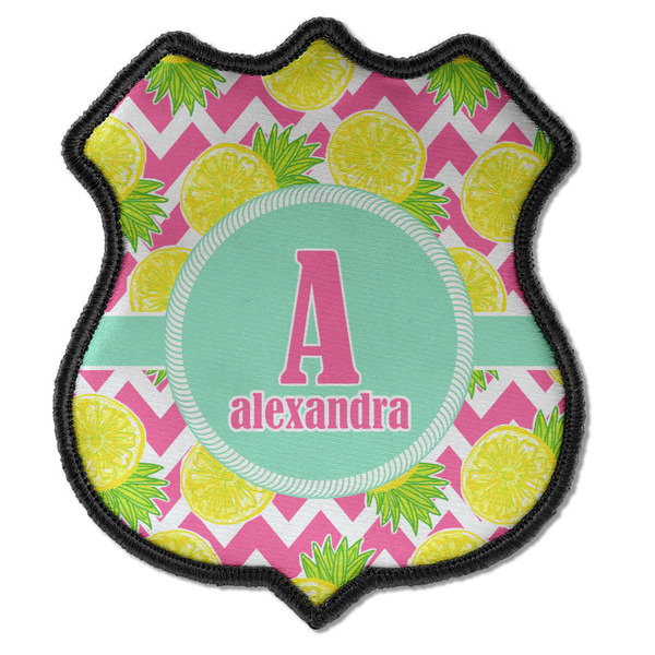 Custom Pineapples Iron On Shield Patch C w/ Name and Initial